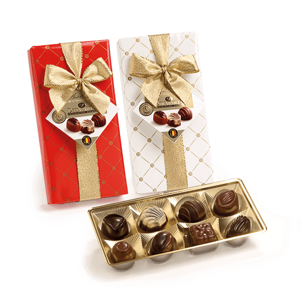 Joy and Cheer Belgian Chocolate Gift Box by GourmetGiftBaskets.com