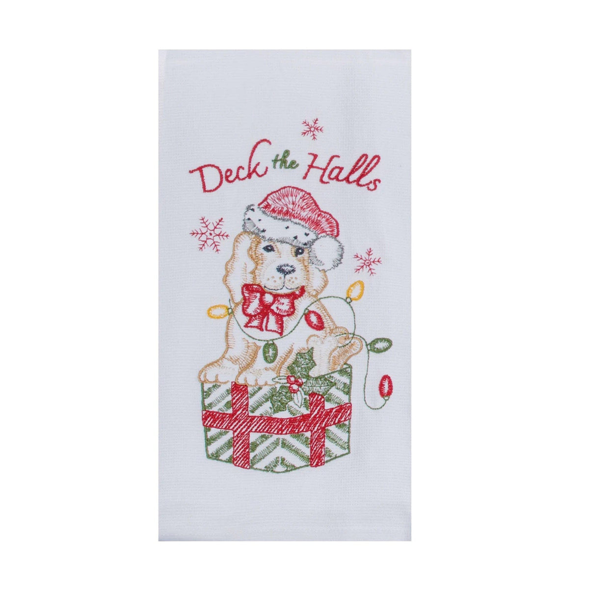 KayDee Designs Dual Purpose Terry Tea Towel Bowie Wowie Christmas &#39;Deck the Halls&#39;