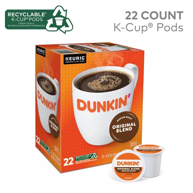 Keurig Dunkin' Original Blend K-Cup Coffee - 22 Count Box