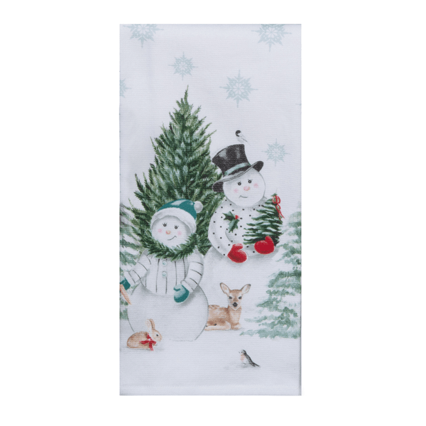 KayDee Designs Evergreen Forever Snowman Dual Purpose Terry Towel