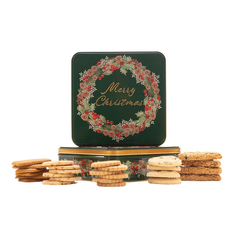 Farmhouse Biscuits Farmhouse Biscuits Christmas Wreath Tin 14 oz