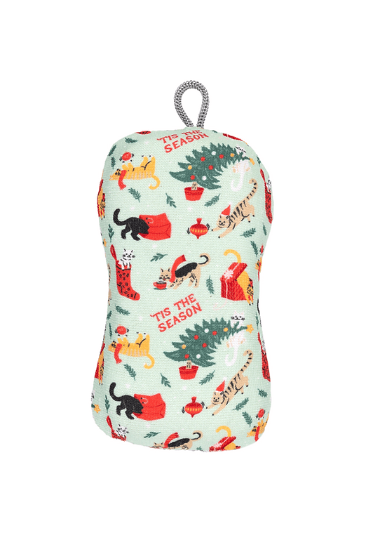 MuKitchen Festive Cats Scrub Sponge