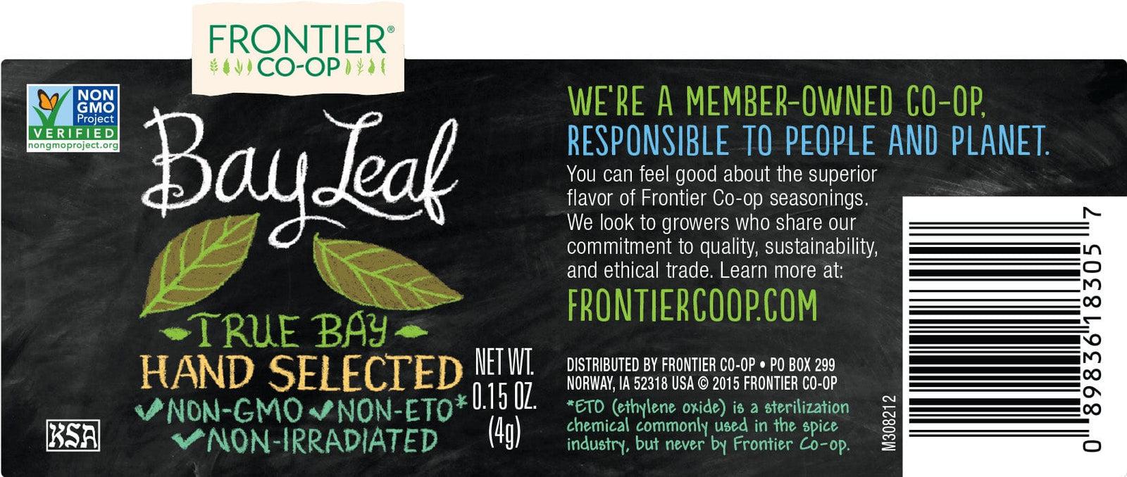 Frontier Co-Op Bay Leaf Whole 0.15 oz - Spices
