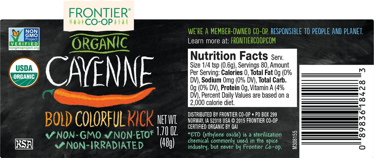 Frontier Co-Op Frontier Co-Op Cayenne Chili Pepper Ground 1.7 oz