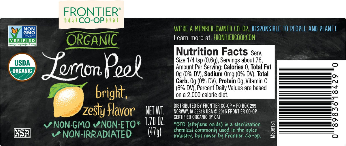 Frontier Co-Op Frontier Co-Op Organic Lemon Peel 1.7 oz