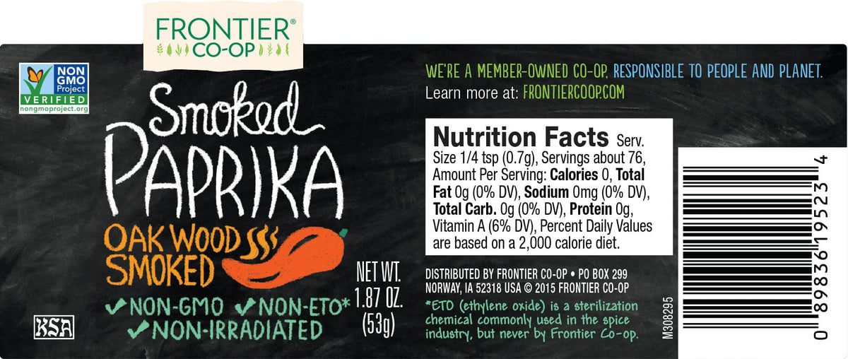 Frontier Co-Op Smoked Ground Paprika 1.87 oz - Spices
