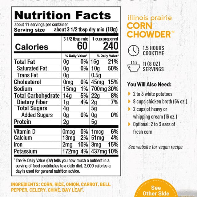Frontier Soups Illinois Prairie Corn Chowder 7 oz - Soup