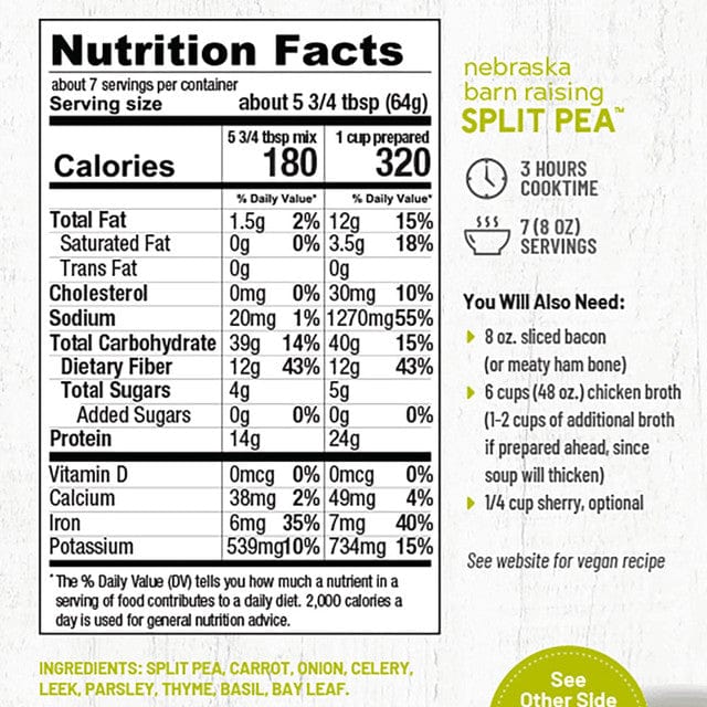 Frontier Soups Frontier Soups Nebraska Barnraising Split Pea Soup 16 oz