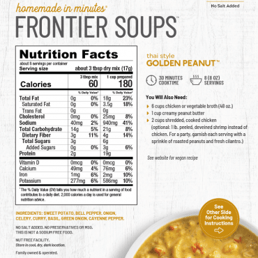 Frontier Soups Thai Golden Peanut Soup Mix - Soup