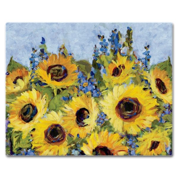 CounterArt Gallery Sunflowers – Glass Counter Saver 15″ x 12″