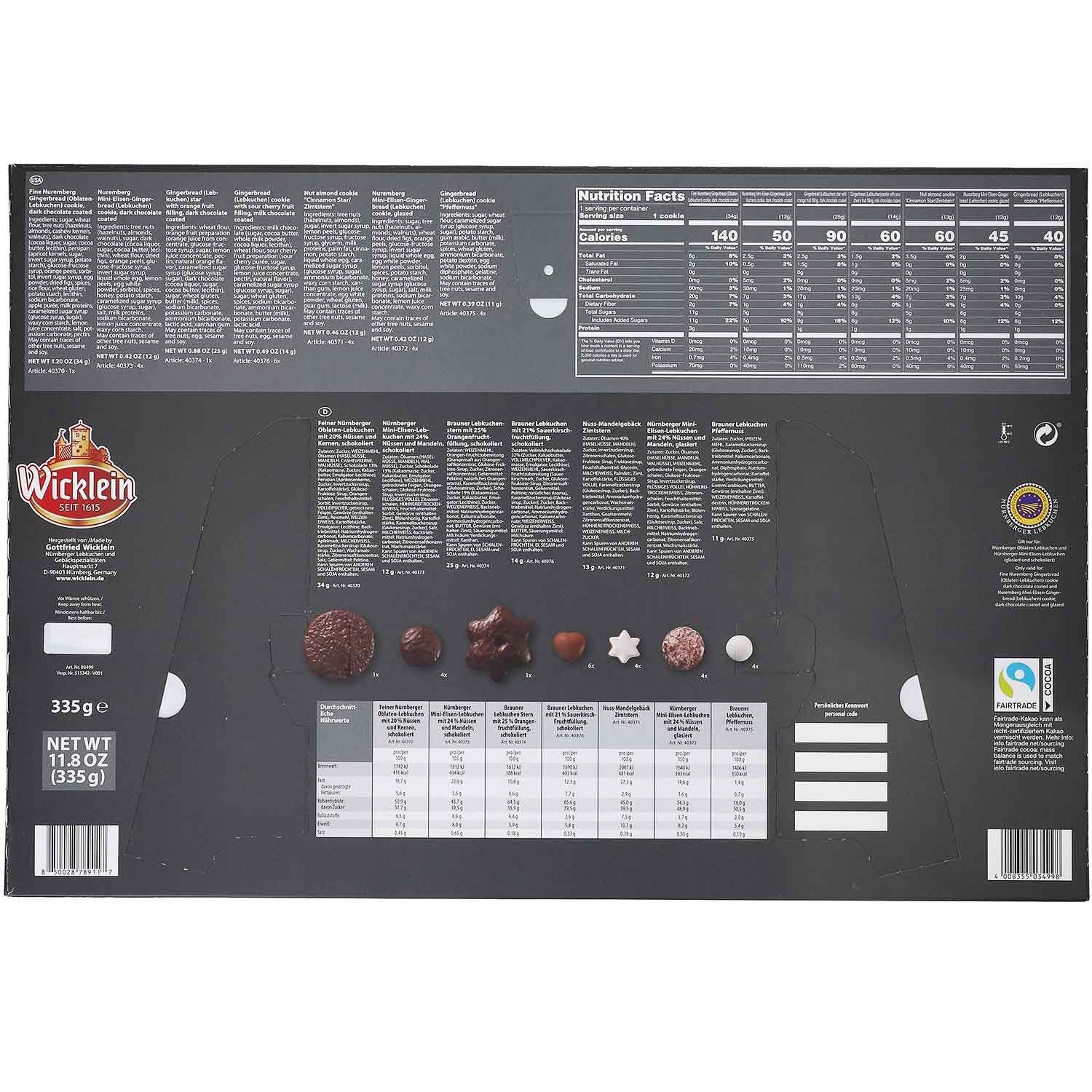 Wicklein German Lebkuchen Advent Calendar
