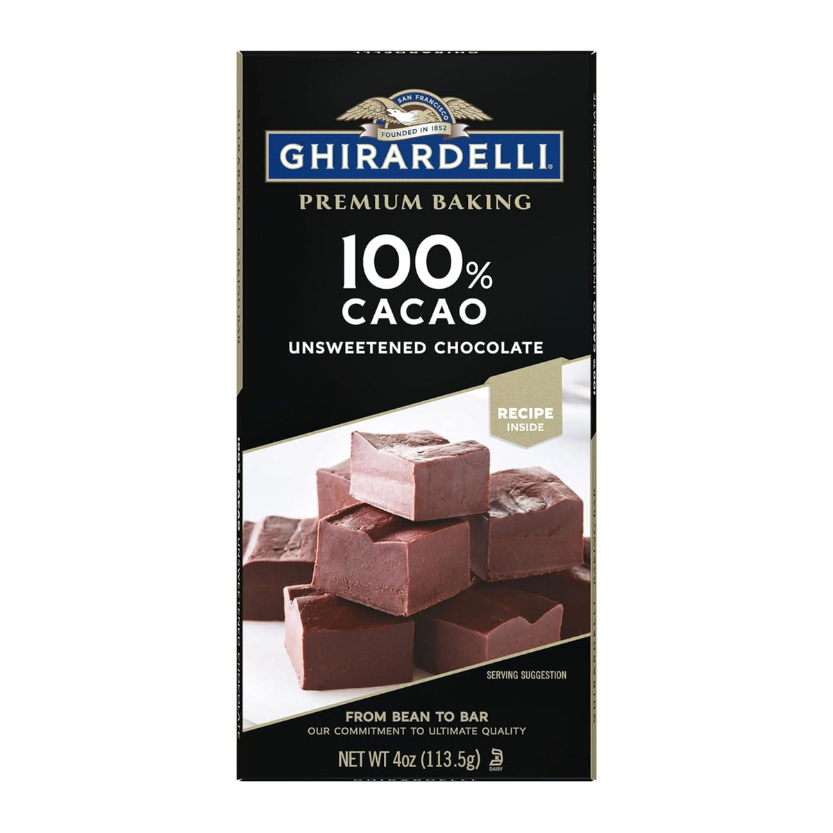Ghirardelli Unsweetened Chocolate Premium Baking Bar - Flour, Baking Mixes & Oats