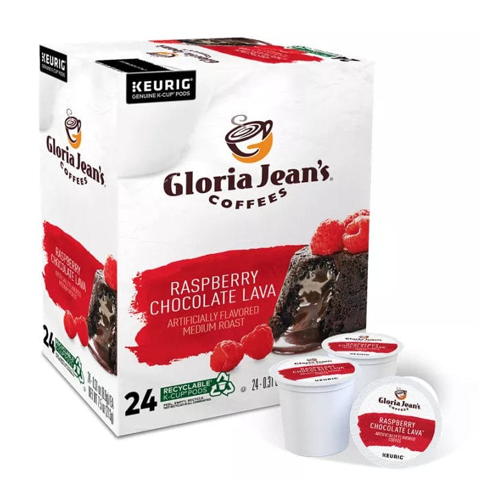 Keurig Gloria Jean&#39;s Coffees Raspberry Chocolate Lava K-Cup Coffee - 24 Count Box