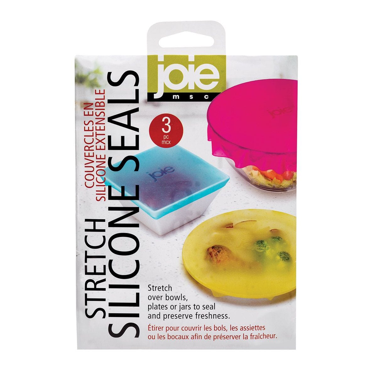Harold Import Joie Silicone Stretch Lids, Reusable Food Storage Lids, Set of 3