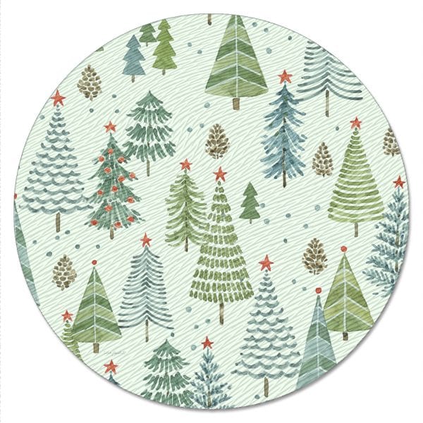 CounterArt Jolly Trees – Glass Lazy Susan