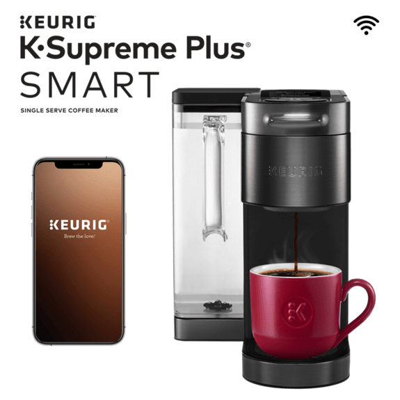K-Supreme Plus® SMART Single Serve Coffee Maker - Black Stainless Steel - Keurig Coffeemakers