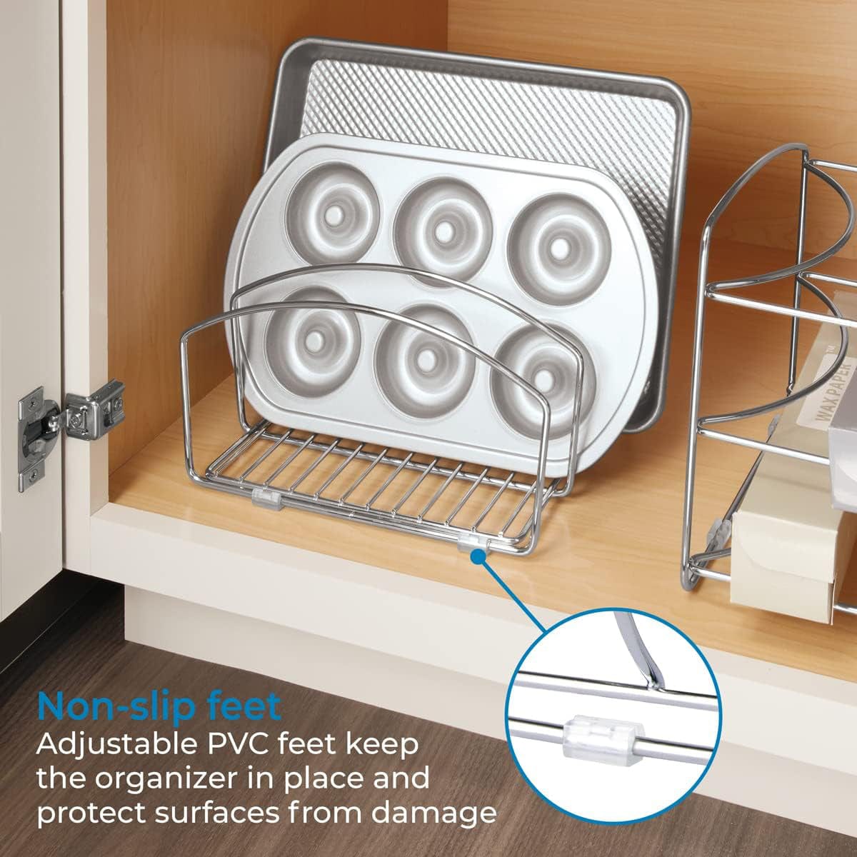 Kitchen Cookware Organizer for Cutting Boards and Cookie/Baking Sheets - Cabinet Organization