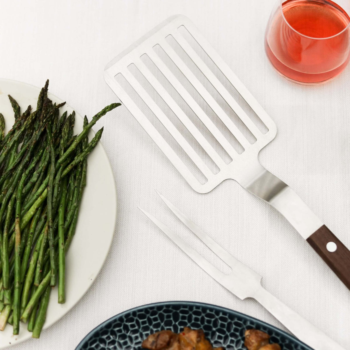 Lamson Premier 20" BBQ Turner with Beveled Edge - Walnut - BBQ Tool