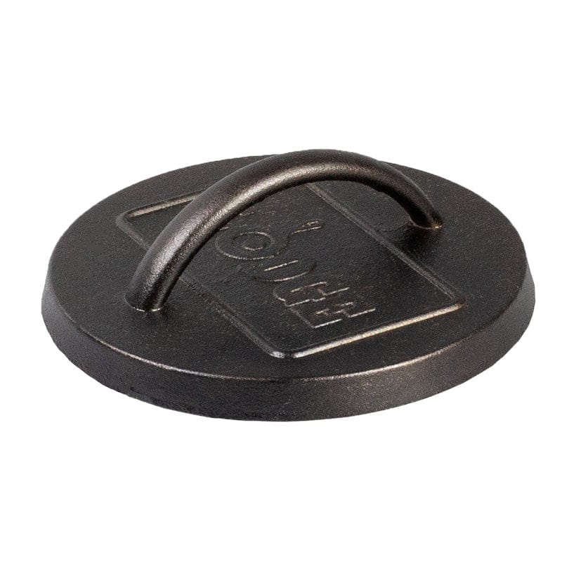 Lodge 6.25 Inch Seasoned Cast Iron Burger Press - Cast Iron Cookware