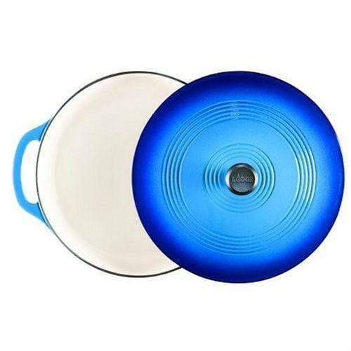 Lodge Color Enamel Cast Iron 3 qt. Covered Casserole - Caribbean Blue - Cast Iron Cookware