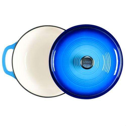 Lodge Color Enamel Cast Iron 3 qt. Dutch Oven - Caribbean Blue - Cast Iron Cookware
