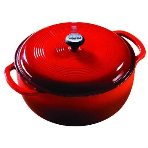 Lodge Color Enamel Cast Iron 6 qt. Dutch Oven - Island Spice Red - Cast Iron Cookware