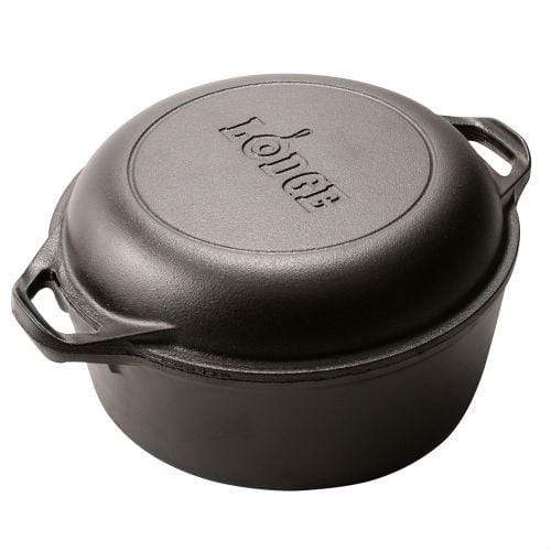 Lodge Pro Logic Cast Iron 5 qt. Double Dutch Oven - Cast Iron Cookware