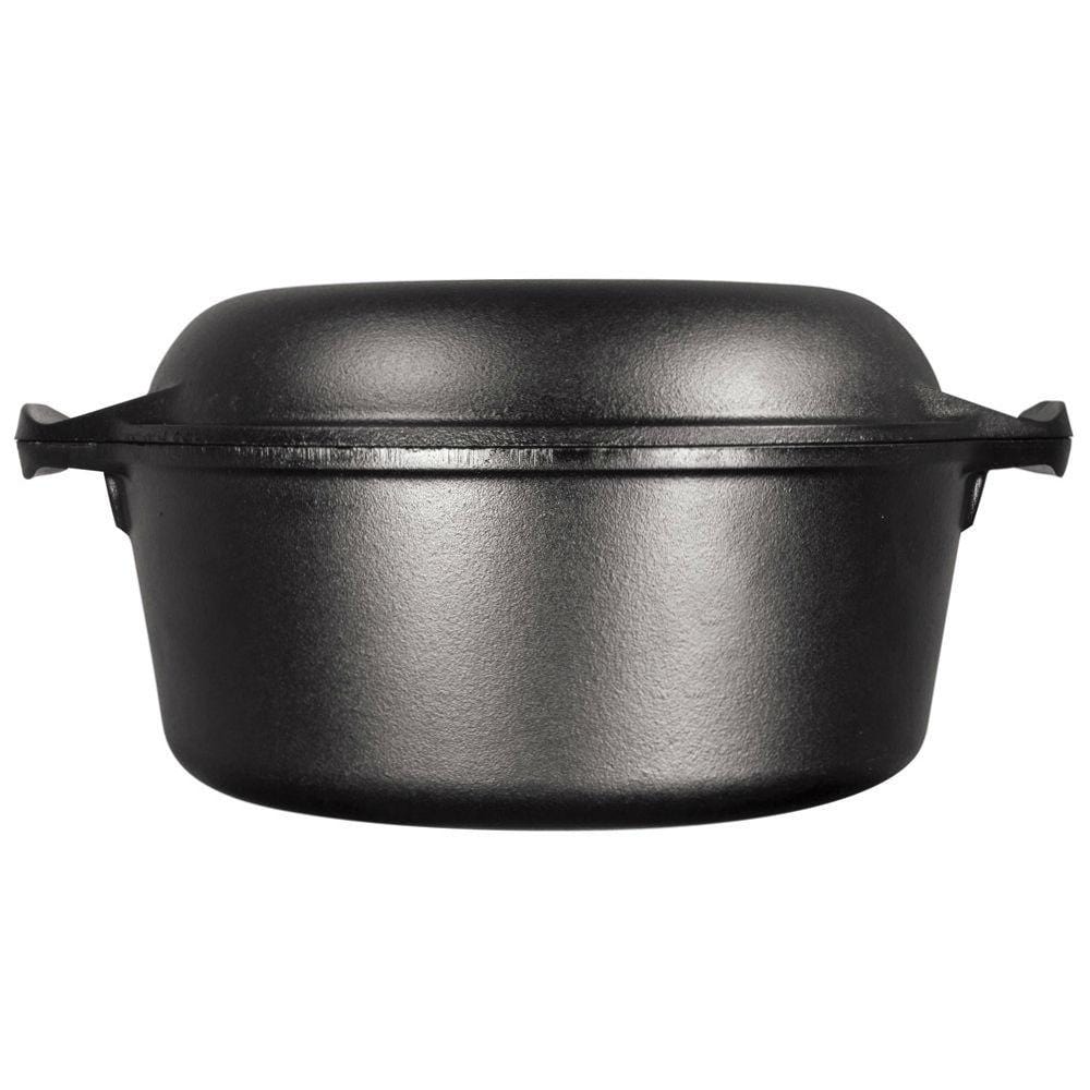 Lodge Pro Logic Cast Iron 5 qt. Double Dutch Oven - Cast Iron Cookware