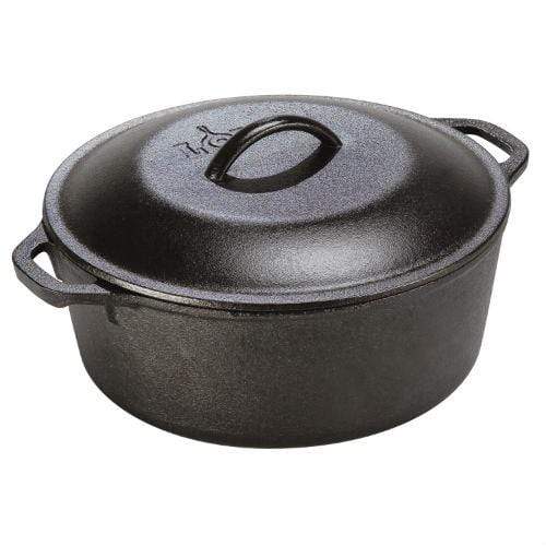 Lodge Pro Logic Cast Iron 5 qt. Dutch Oven w/Loop Handles - Cast Iron Cookware