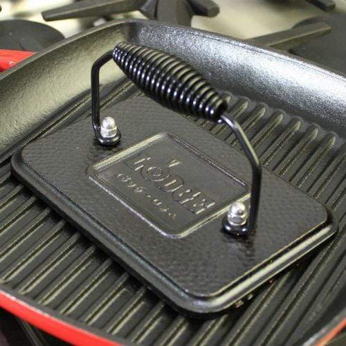 Lodge Pro Logic Cast Iron Rectangular Grill Press - Cast Iron Cookware