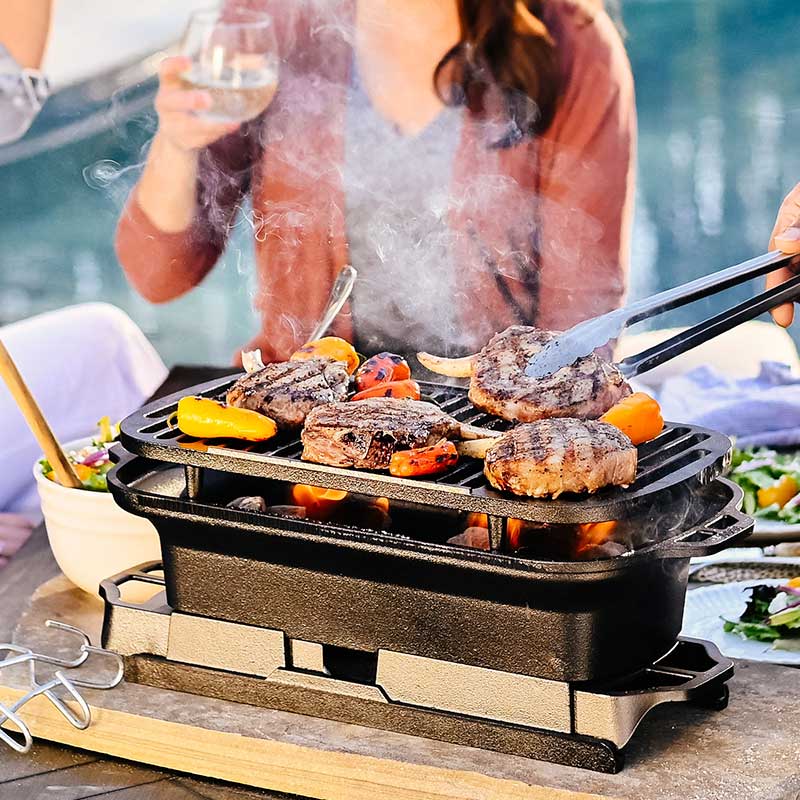 Lodge Sportsman’s Pro Cast Iron Grill - Cast Iron Cookware