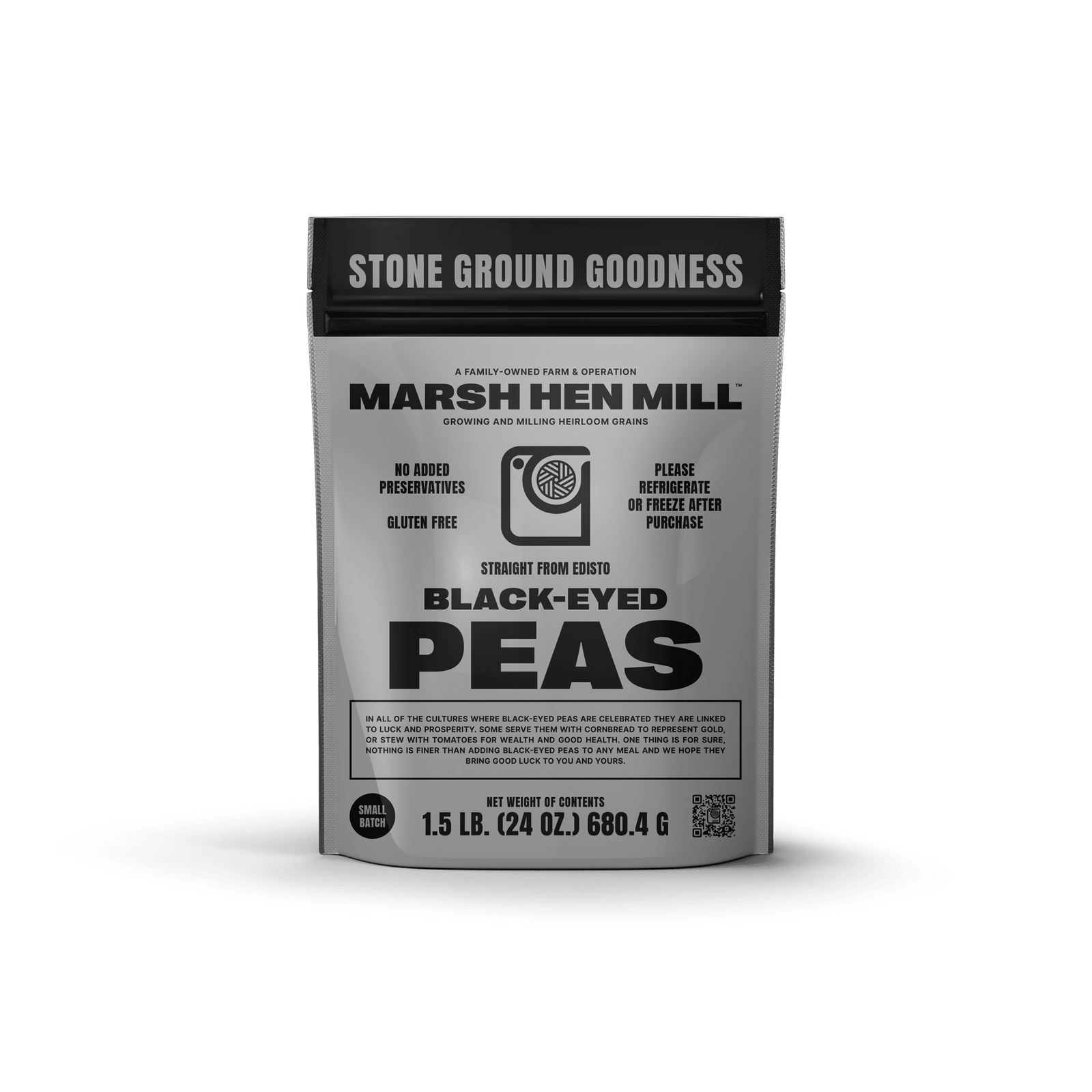 Marsh Hen Mill Black-Eyed Peas 1.5 lbs - Grains & Cereal