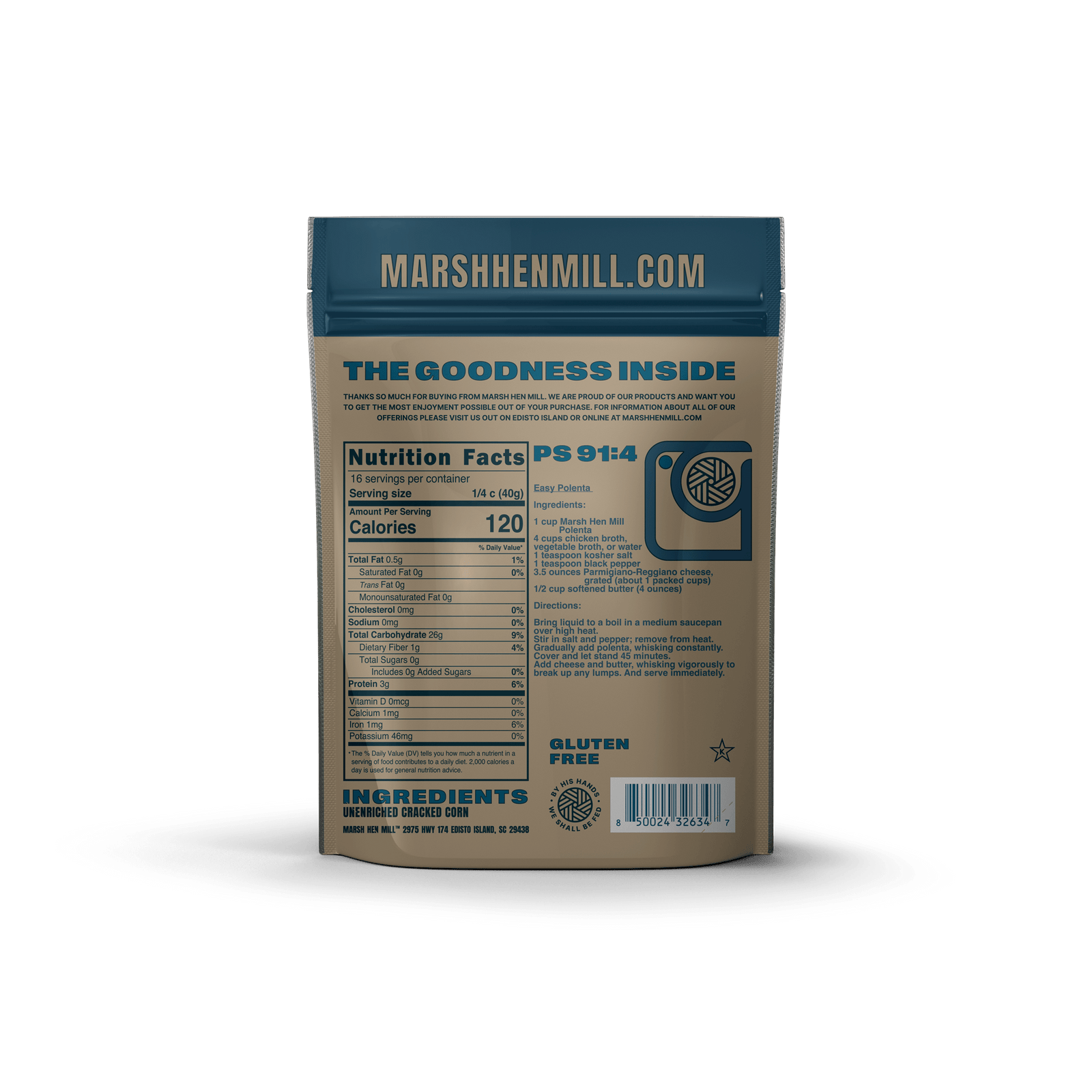 Marsh Hen Mill Yellow Polenta 1.5 lbs - Grains & Cereal