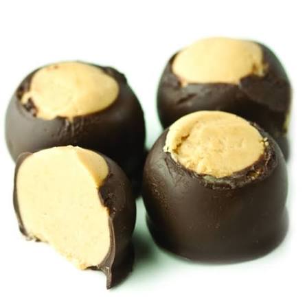 Marsha's Homemade Holiday Buckeye's Tin 32 ct - Chocolate