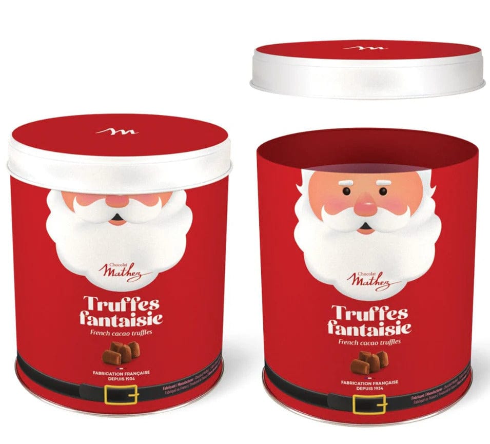 Mathez Mathez Cocoa Powdered Original Truffles Santa Tin