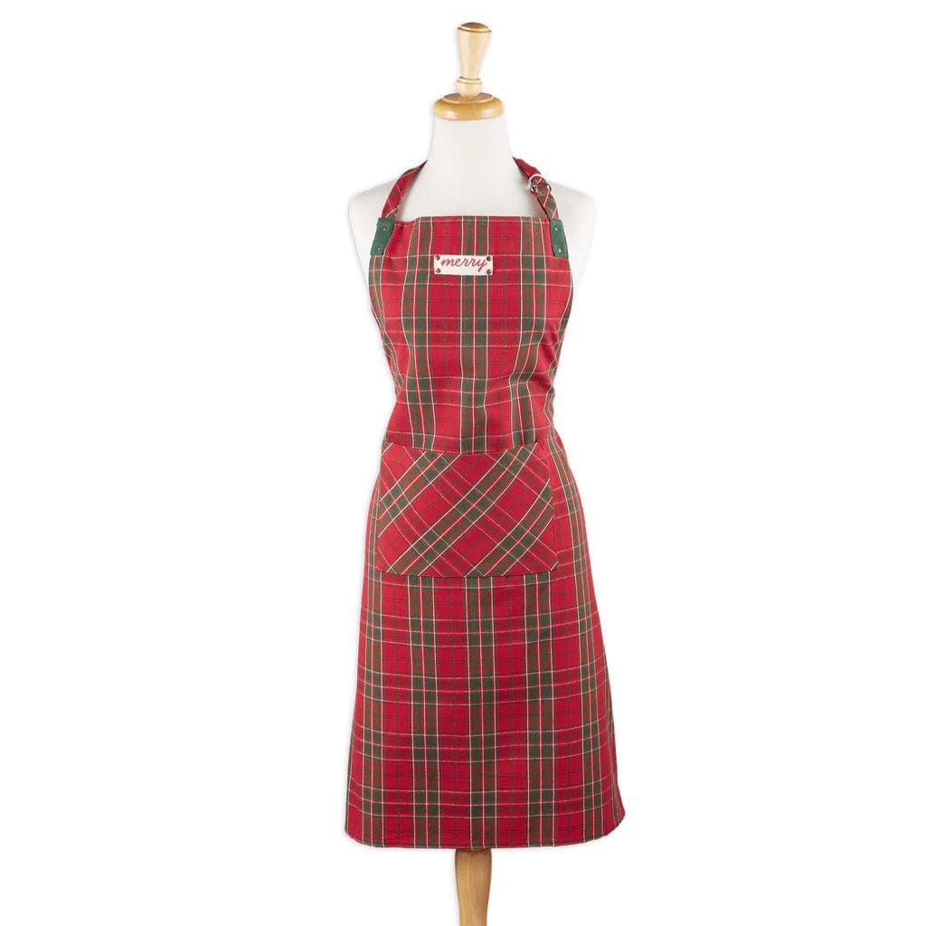 Design Import Merry Tartan Apron