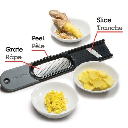 Microplane 3-in-1 Ginger Grater Tool - Fruit & Vegetable Tool