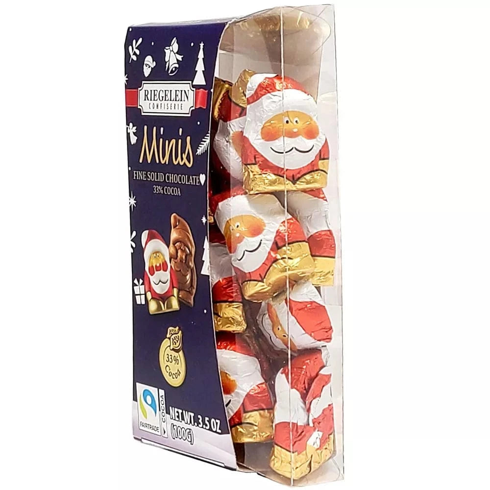 Riegelein Mini Solid Milk Chocolate Santas