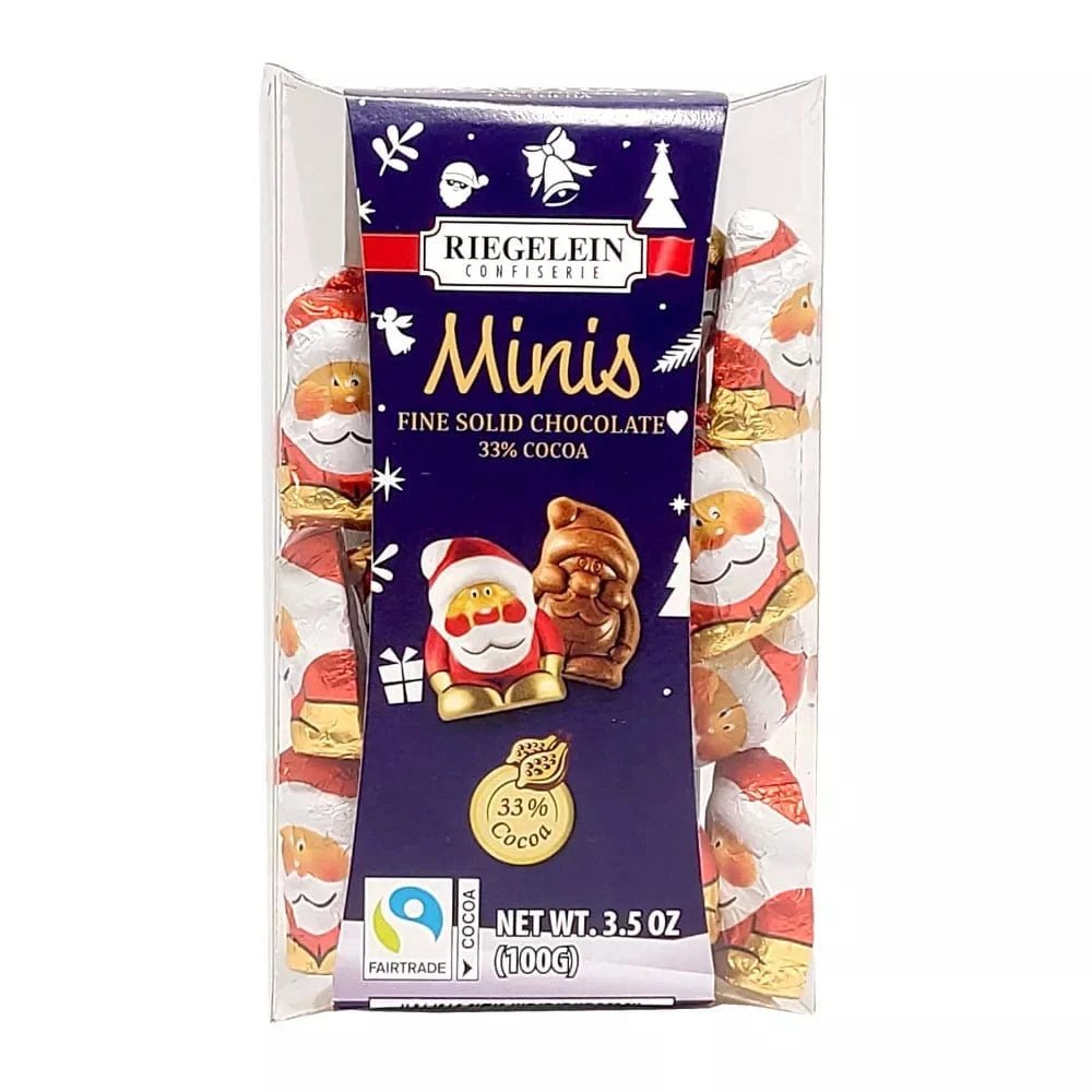 Mini Solid Milk Chocolate Santas - Chocolate