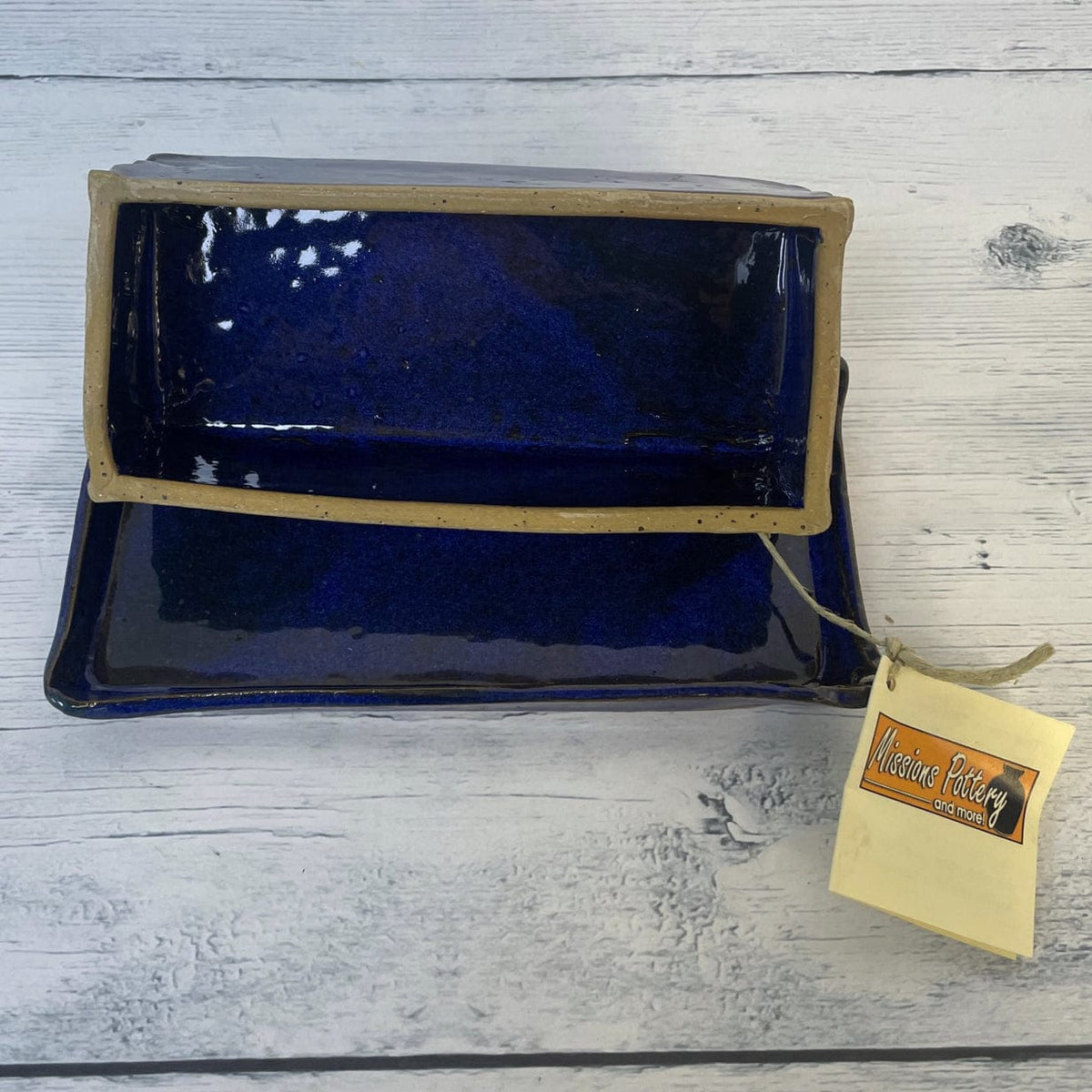 Missions Pottery Butter Dish with Lid - Pottery