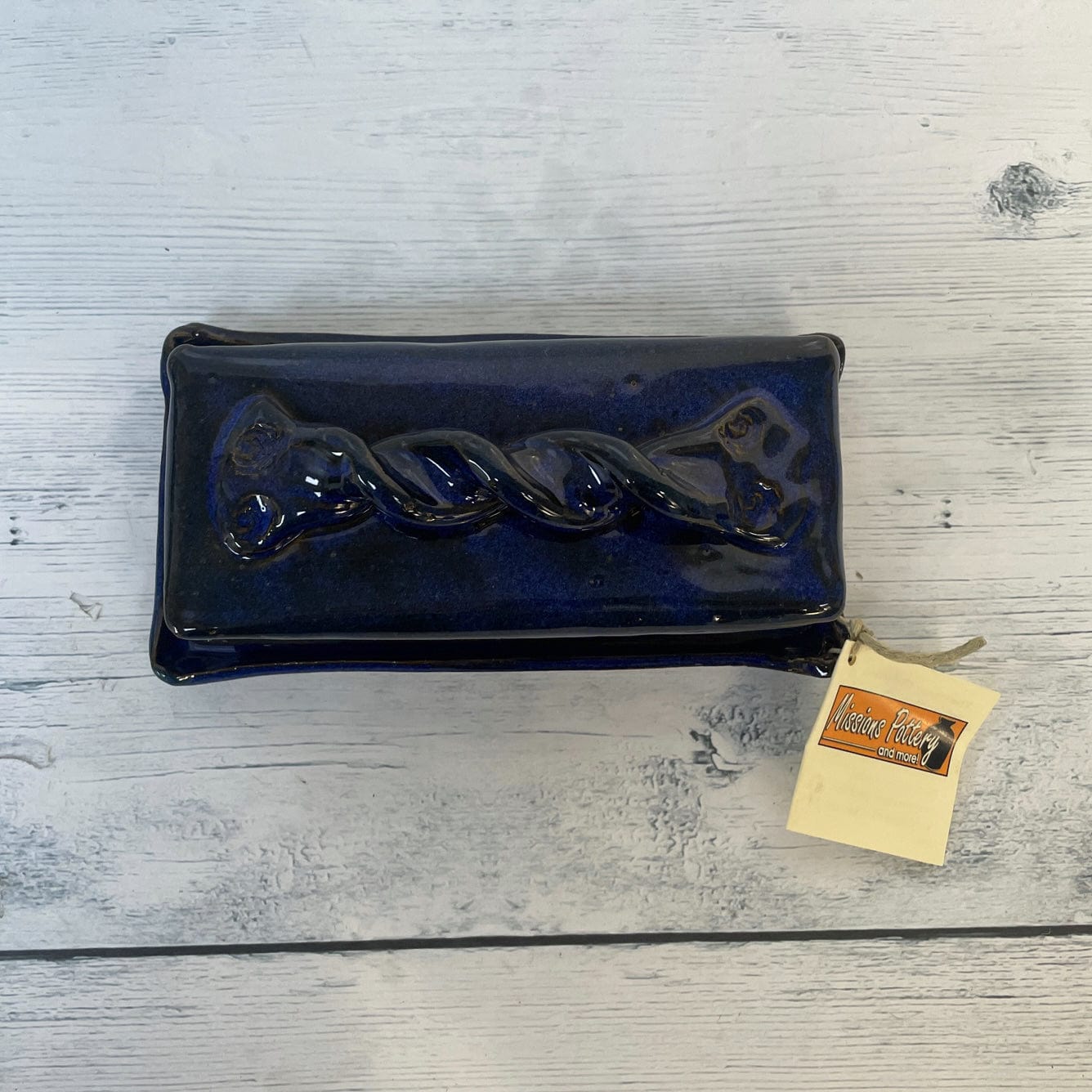 Missions Pottery Butter Dish with Lid - Pottery