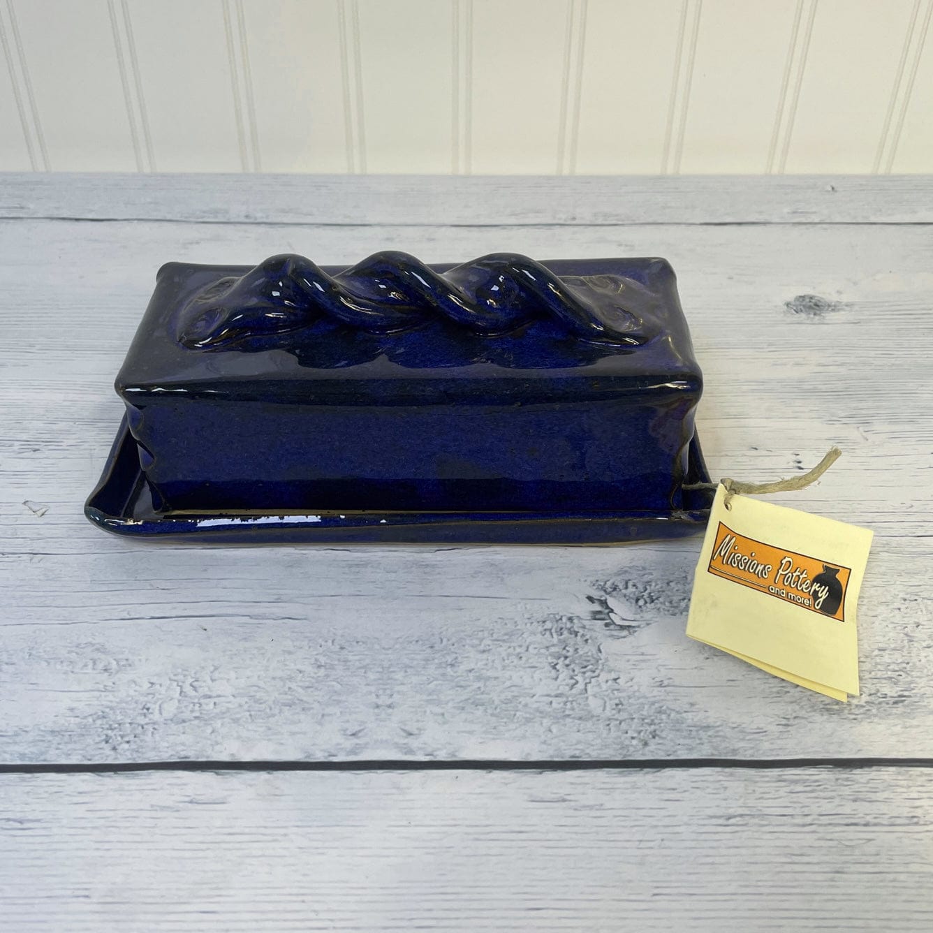 Missions Pottery Butter Dish with Lid - Pottery