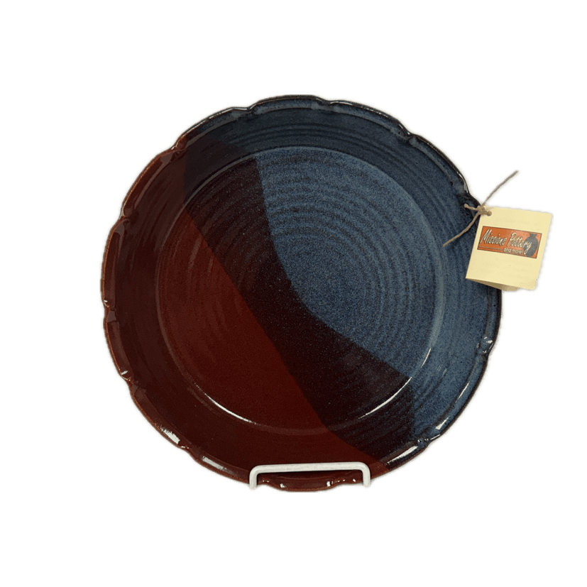 Missions Pottery Pie Plate with Scalloped Edges - Dinnerware