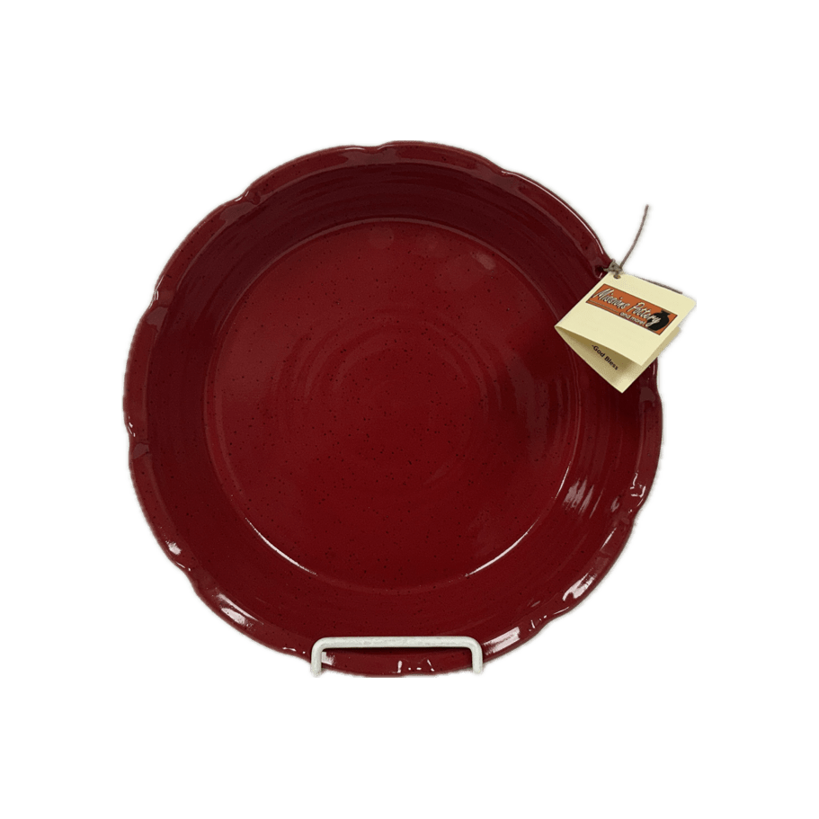 Missions Pottery Pie Plate with Scalloped Edges - Dinnerware