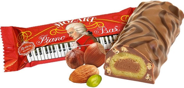 Mozart Piano Bar Milk Chocolate Covered Pistachio Marzipan - Chocolate