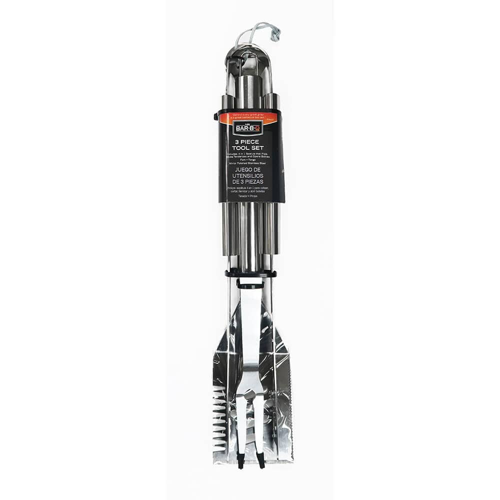 Mr. Bar-B-Q 3 Piece Stainless Steel Tool Set - BBQ Set