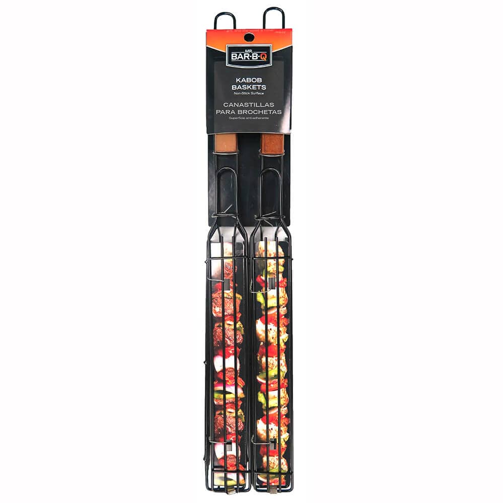 Mr. Bar-B-Q Nonstick Kabob Basket - Set of 2 - BBQ Tool