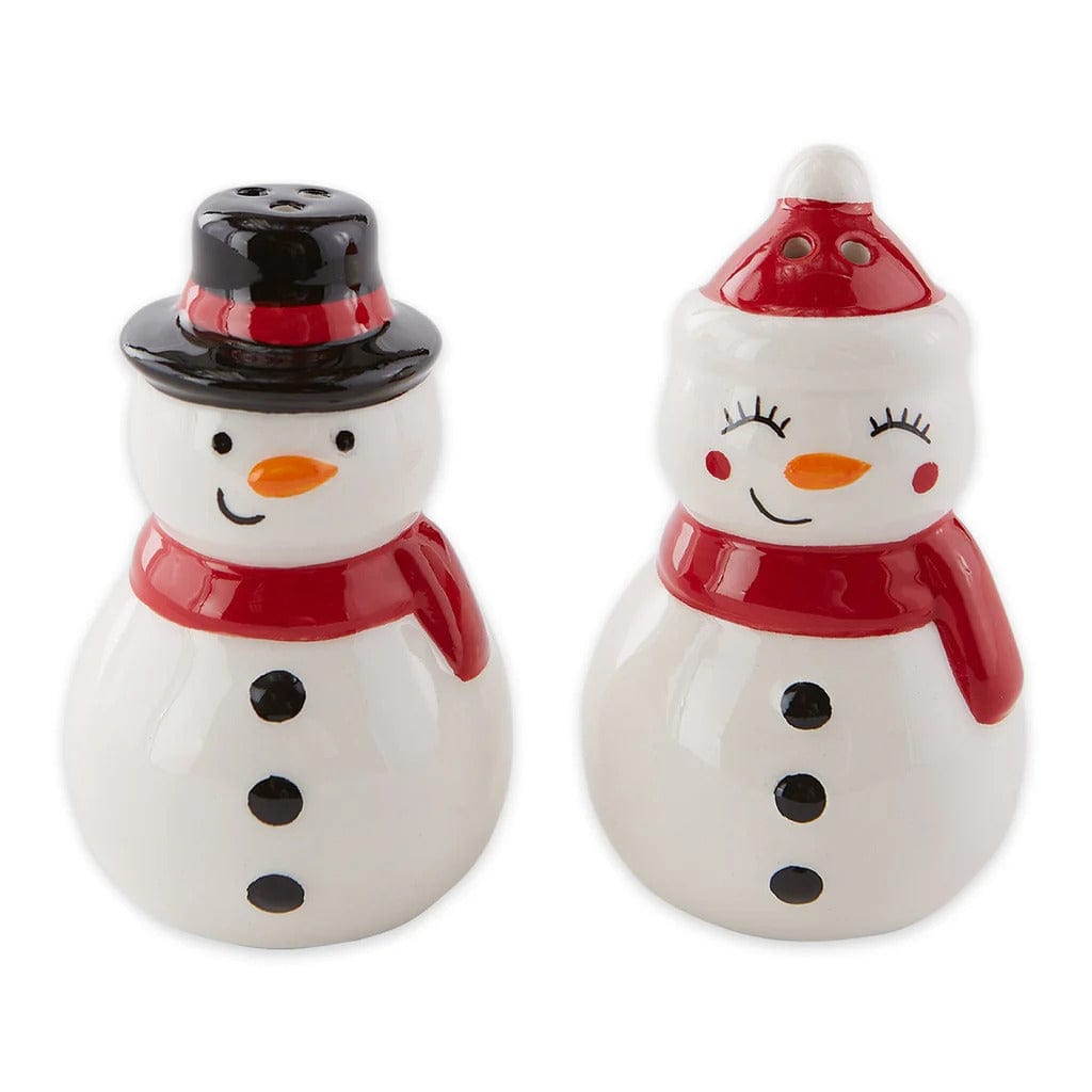 Design Import Mr & Mrs Snowman Ceramic Salt & Pepper Shaker Set