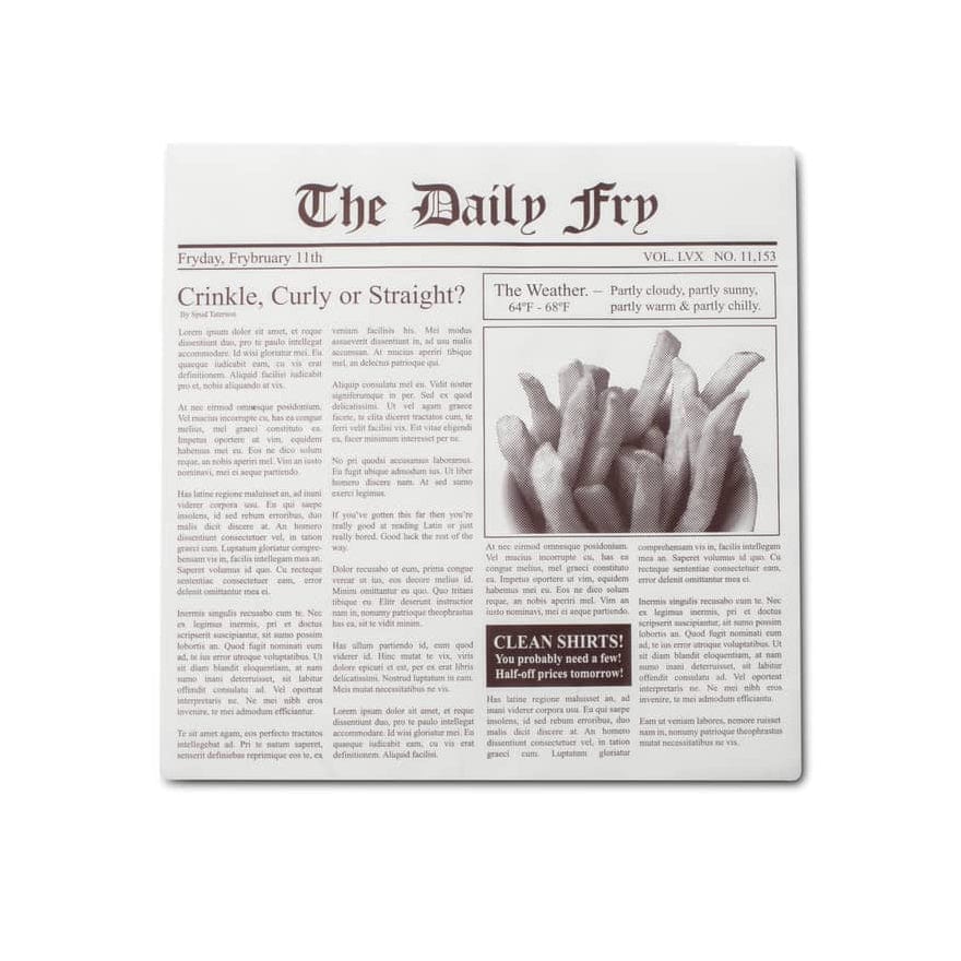 Newsprint French Fry Paper - BBQ Tool