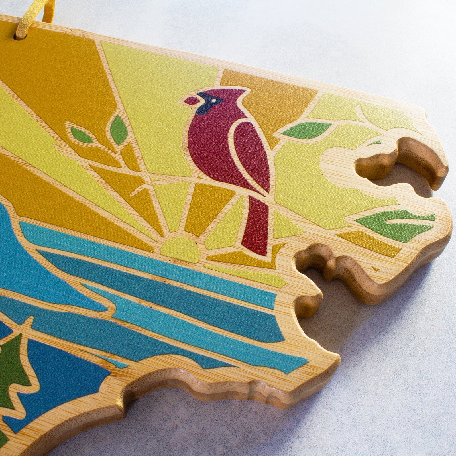 North Carolina Cutting & Serving Board With Artwork by Summer Stokes - North Carolina Gifts